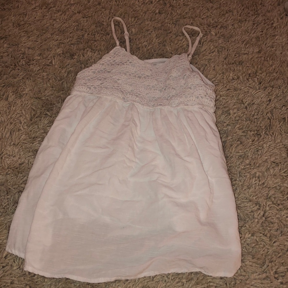 Target White Crochet Top Tank Top Kids Large